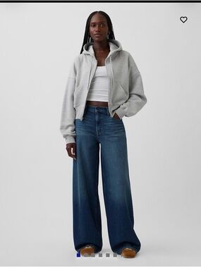 GAP Deep Indigo Wide-Leg Jeans